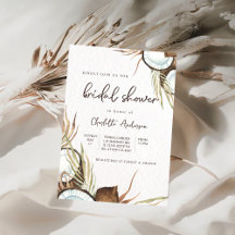 Tropical Hawaiian Floral & Coconut Bridal Shower