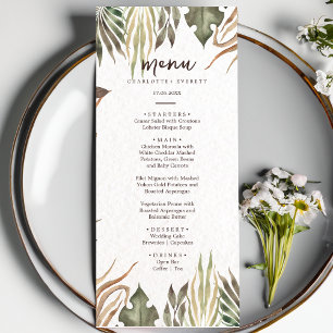 Tropical Hawaiian Floral & Coconut wedding Menu