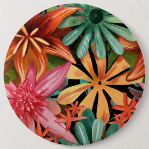 tropical/Hawaiian/floral/flower 6 Cm Round Badge