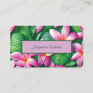Tropical Hawaiian Flowers Hair Stylist Business Card
