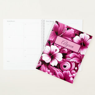 Tropical Hawaiian Flowers Hibiscus Personalized Planner