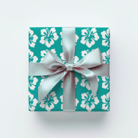 Tropical Hawaiian Hibiscus Flower Aqua