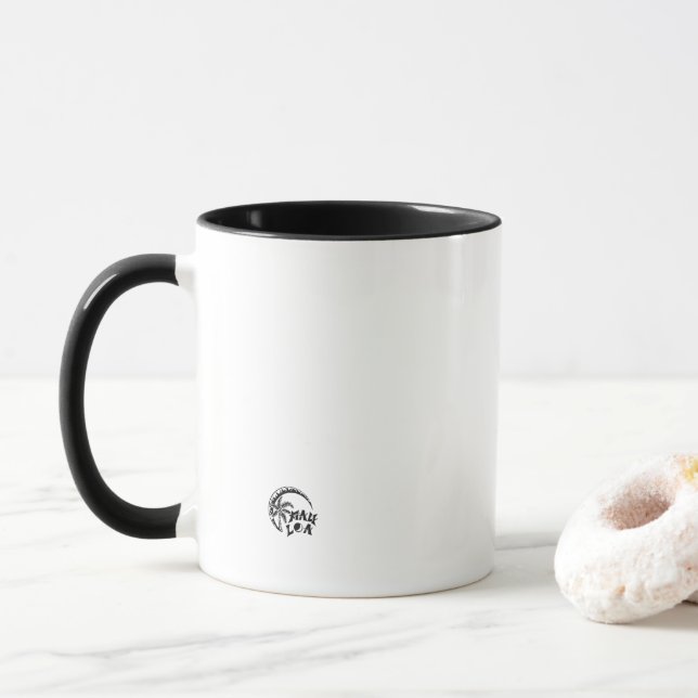 Tropical Hawaiian Hibiscus Flower Coffee Mug (With Donut)