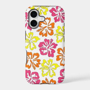 Tropical Hawaiian Hibiscus Flower Pink Yellow