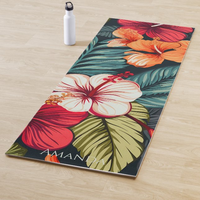 Tropical Hawaiian Hibiscus  Yoga Mat (In Situ)