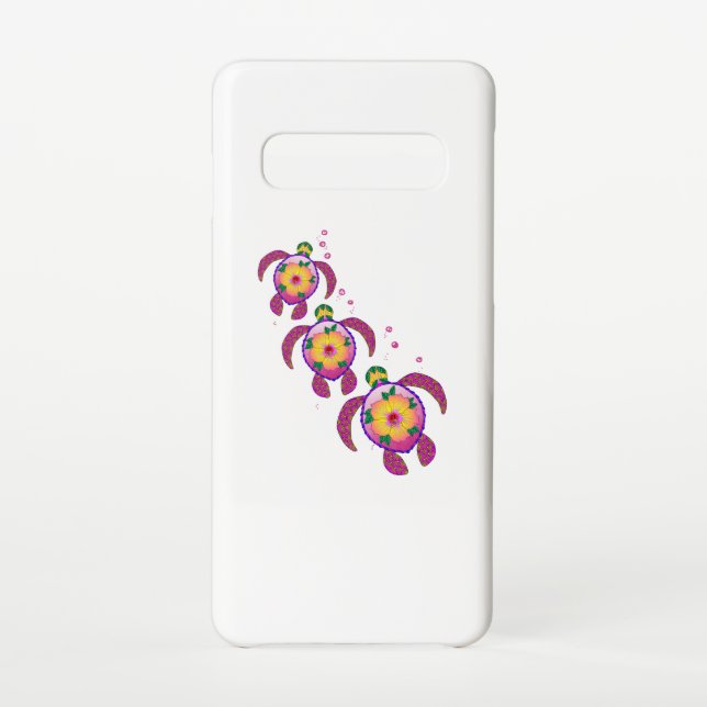 Tropical Hawaiian Honu Turtles Samsung Galaxy Case (Back)
