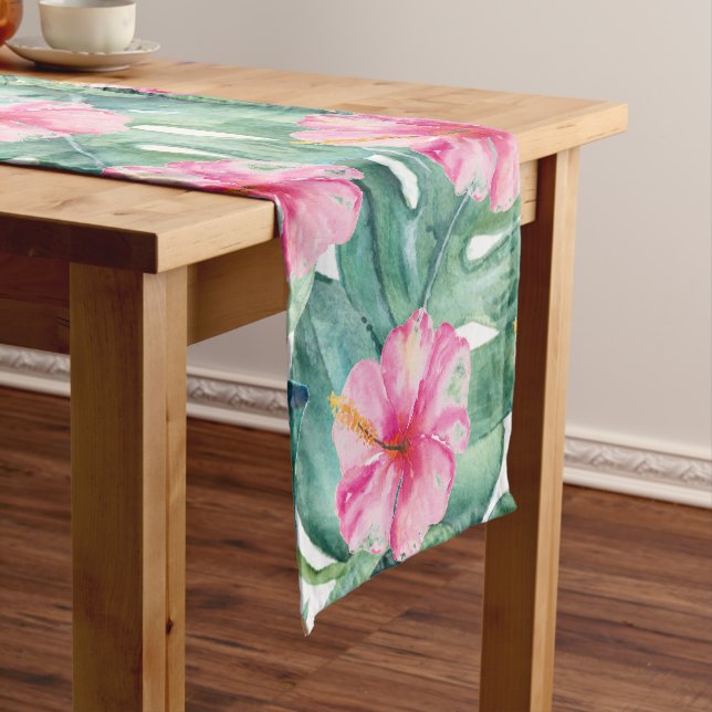 Tropical Hawaiian Luau Table Runner (In Situ)