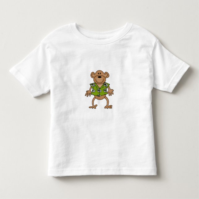 Tropical Hawaiian Monkey Toddler T-Shirt (Front)