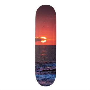 Tropical Hawaiian Ocean Sunset Background - Hawaii Skateboard