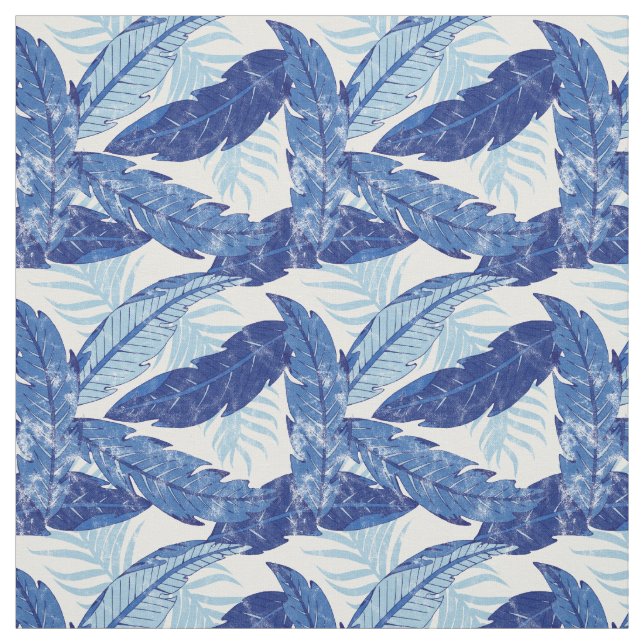 Tropical Hawaiian Palm Leaves Pattern Fabric (Swatch)