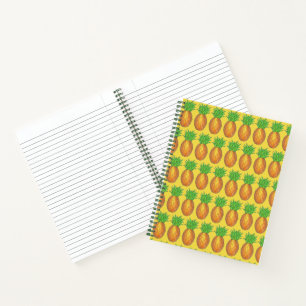 Tropical Hawaiian Pineapple Fruit Island Yellow Notebook