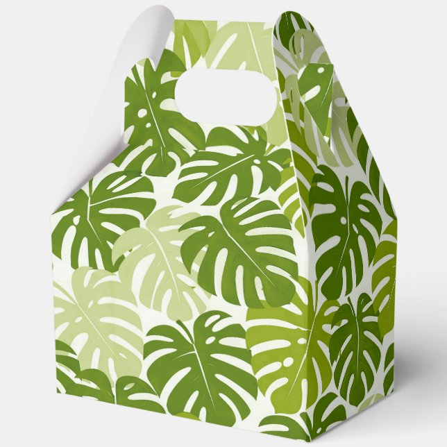Tropical hawaiian print favour box (Front)