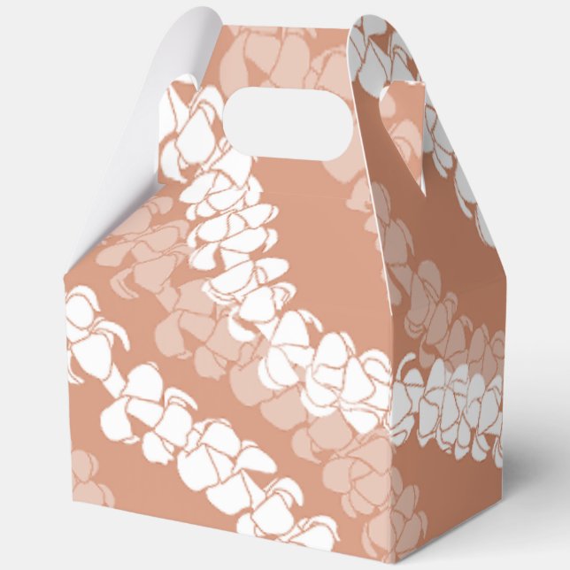 Tropical hawaiian print favour box (Back)