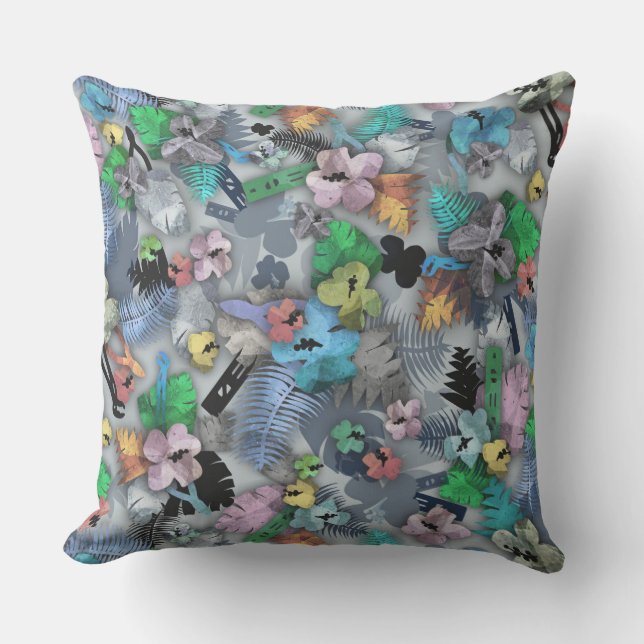 Tropical Hawaiian Print for Electricians Cushion (Front)
