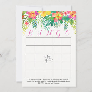 Tropical Hawaiian Shower Bingo Cards