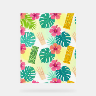 Tropical Hawaiian Tiki Pattern for Parties Wedding Acrylic Sign