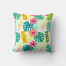 Tropical Hawaiian Tiki Pattern for Parties Wedding