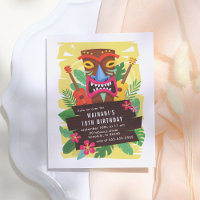 Tropical Hawaiian Ukulele & Tiki Luau Birthday
