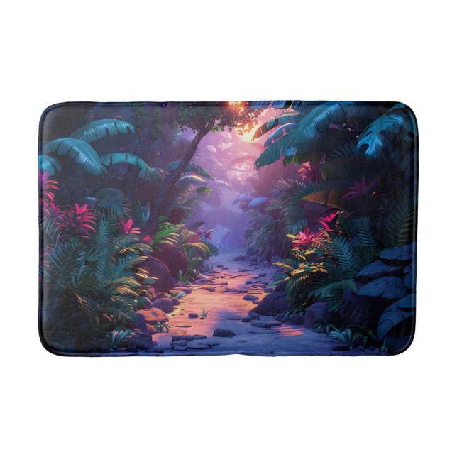 Tropical Hawaiian Walking Path  Bath Mat (Front)