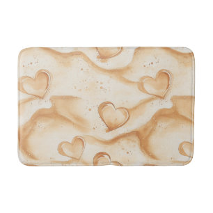 Tropical Hearts in Sand Beach Bath Mat