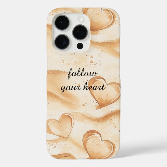 Tropical Hearts in Sand Beach   Case-Mate iPhone Case (Back)