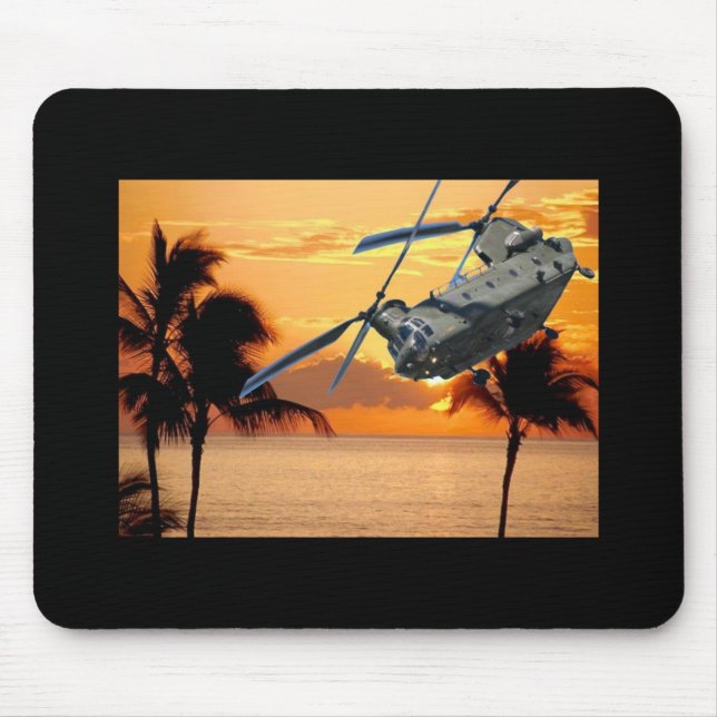 Tropical Helicopter Mouse Pad (Front)