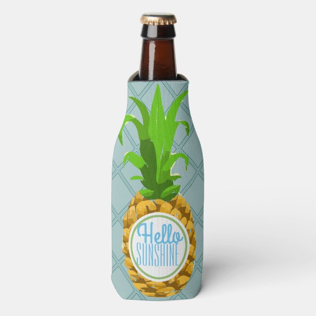 Tropical Hello Summer Pineapple Bottle Cooler (Bottle Front)