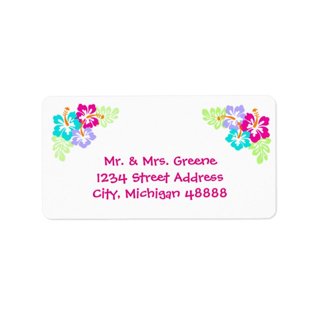 Tropical Hibiscus - Address Label (Front)