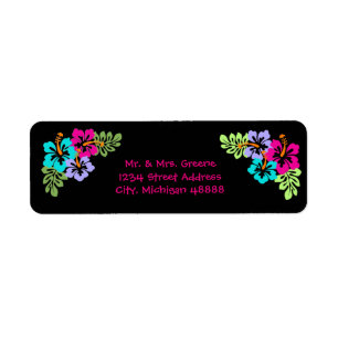 Tropical Hibiscus - Address Label Return Address Label