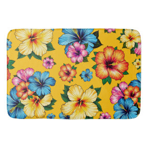 Tropical Hibiscus Bath Mat