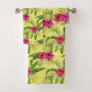 Tropical Hibiscus  Bath Towel Set