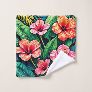 Tropical Hibiscus Bloom Artistry Bath Towel Set