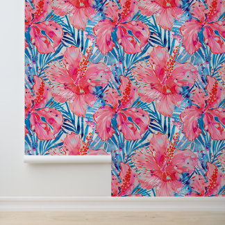 Tropical Hibiscus Breeze Wallpaper