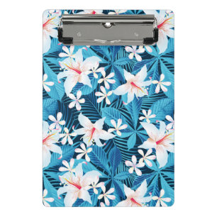 Tropical Hibiscus Floral Pattern 2 Mini Clipboard