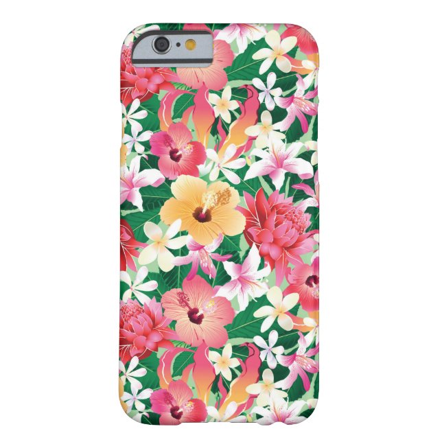 Tropical Hibiscus Floral Pattern Case-Mate iPhone Case (Back)