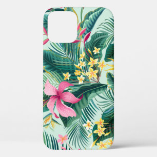Tropical Hibiscus: Floral Seamless Pattern iPhone 12 Case