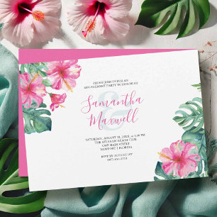 Tropical Hibiscus Flower Engagement Party