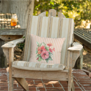 Tropical hibiscus flowers cushion