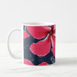Tropical Hibiscus Flowers Summer Design Coffee Mug