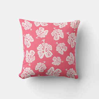 Tropical hibiscus for a bit of paradise at at home cushion