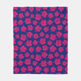 Tropical hibiscus for a bit of paradise at home fleece blanket
