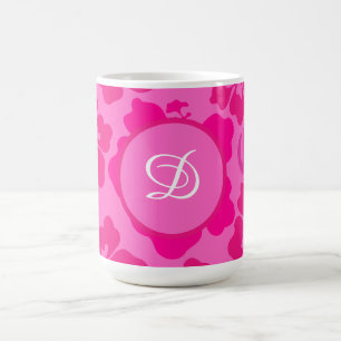 tropical hibiscus hawaii girly floral pattern coffee mug