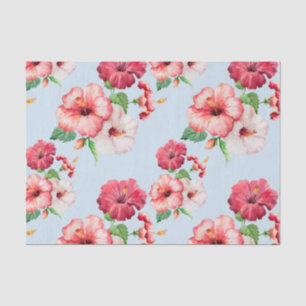 Tropical Hibiscus Hawaiian Floral Customisable Tissue Paper