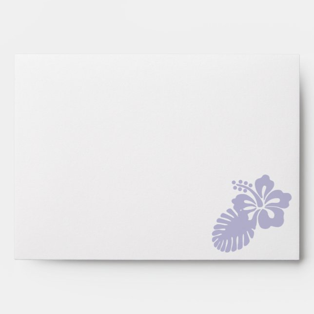 Tropical Hibiscus in Lavender Envelopes (Front)