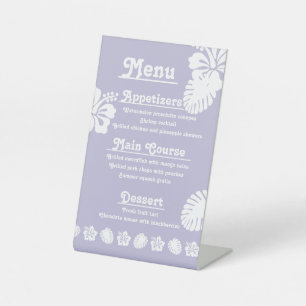 Tropical Hibiscus in Lavender Pedestal Sign