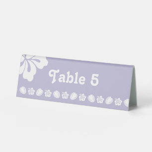 Tropical Hibiscus in Lavender Table Tent Sign