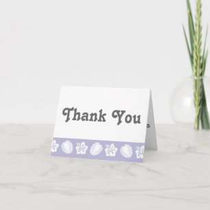 Tropical Hibiscus in Lavender Thank You Card