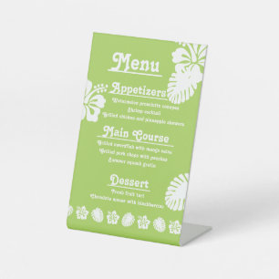 Tropical Hibiscus in Peridot Pedestal Sign