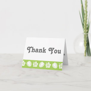 Tropical Hibiscus in Peridot Thank You Card