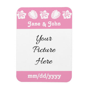 Tropical Hibiscus in Petal Pink Reminder Magnet